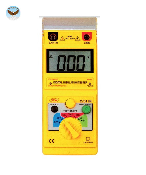 Đồng hồ đo điện trở cách điện hiển thị số SEW 2751IN (2000M Ohm, 1000V)